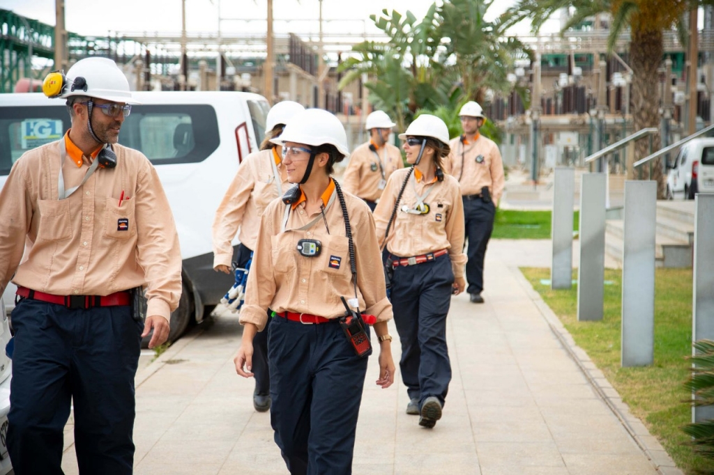 Operators at an industrial complex