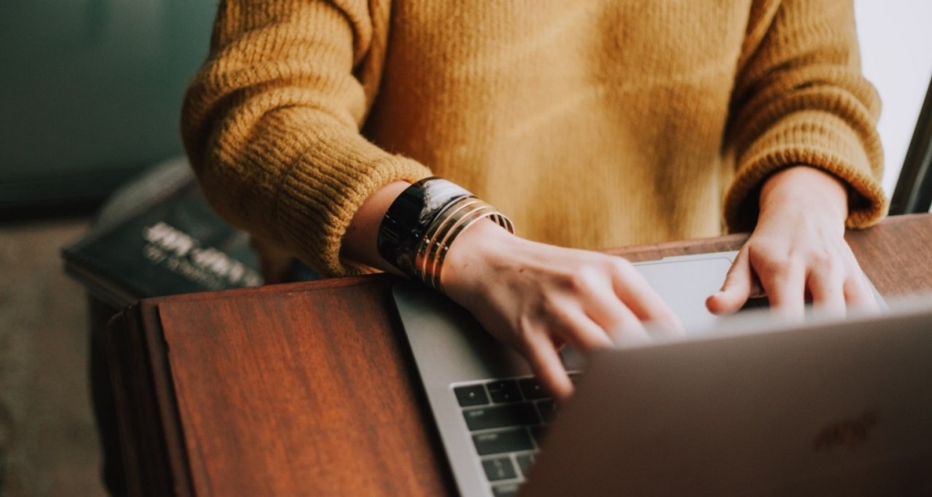 A person using a computer