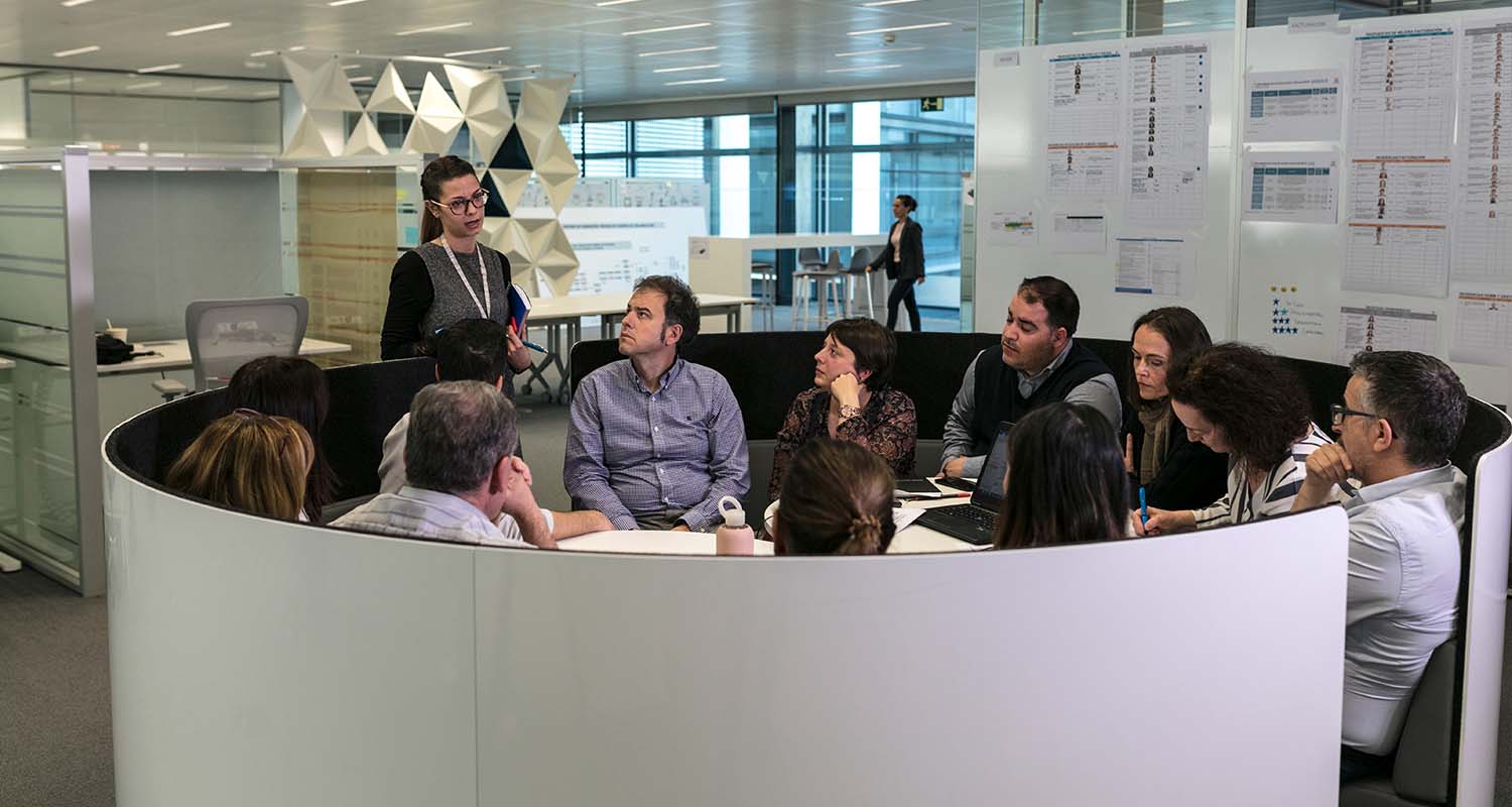 People gathered around a table