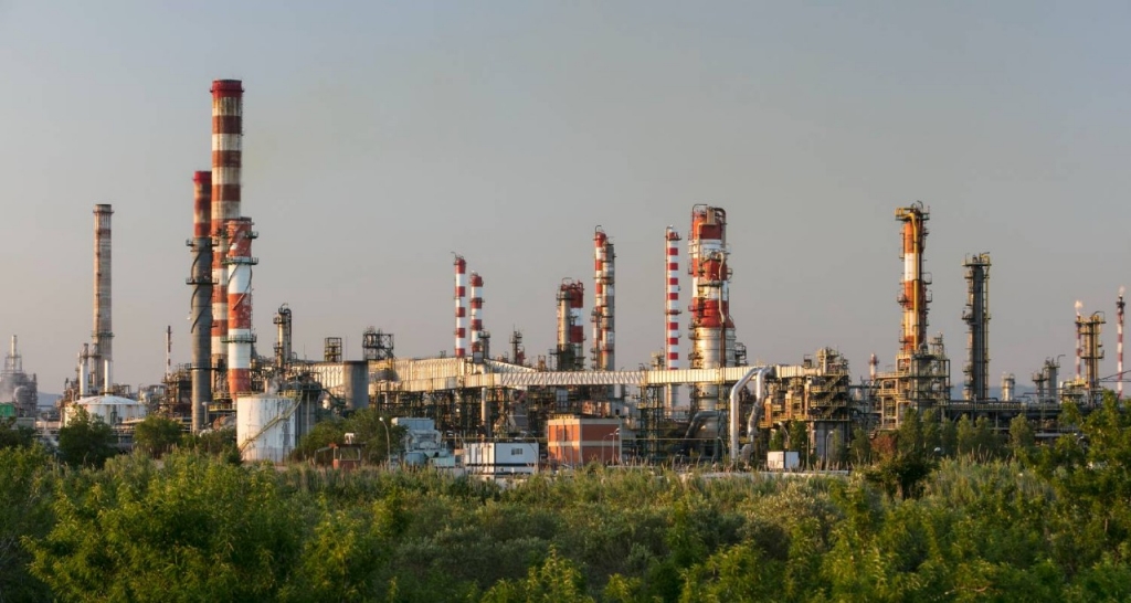 Vista de una refinería