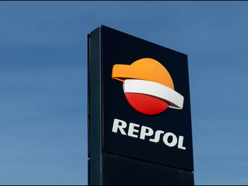 Repsol service station sign