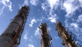 Sky and refinery