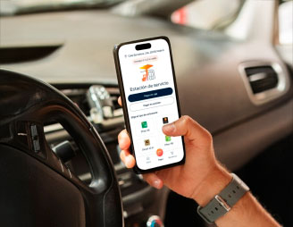 Una imagen que muestra un teléfono móvil con la app de Waylet