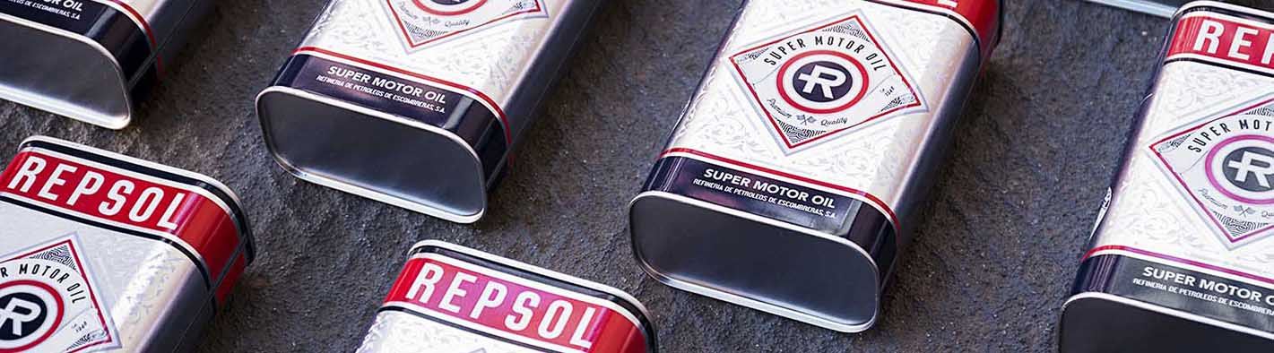 Old can of Repsol lubricants
