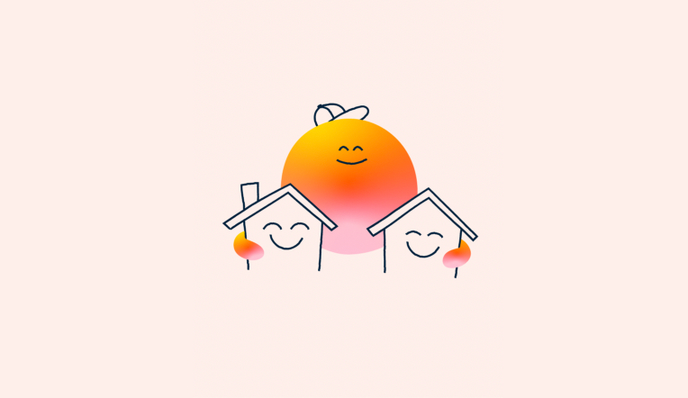 Microillustration of solar energy for the home