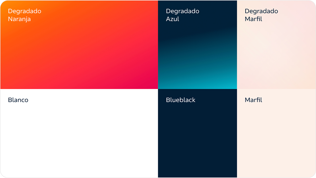 Paleta de colores de la nueva marca de Repsol