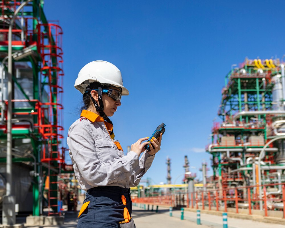 Operaria en el Complejo de Repsol en Cartagena