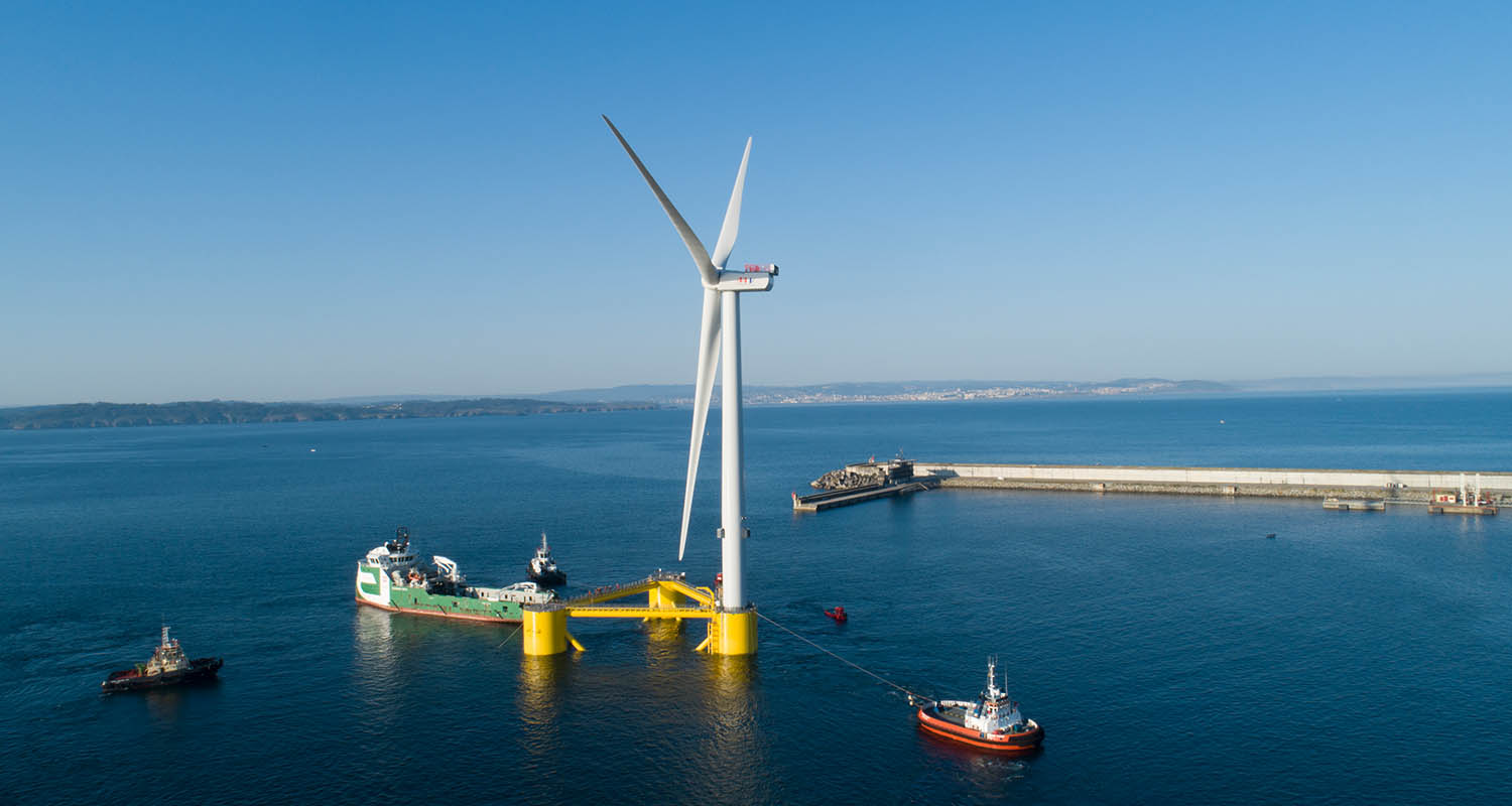 WindFloat project offshore wind turbine