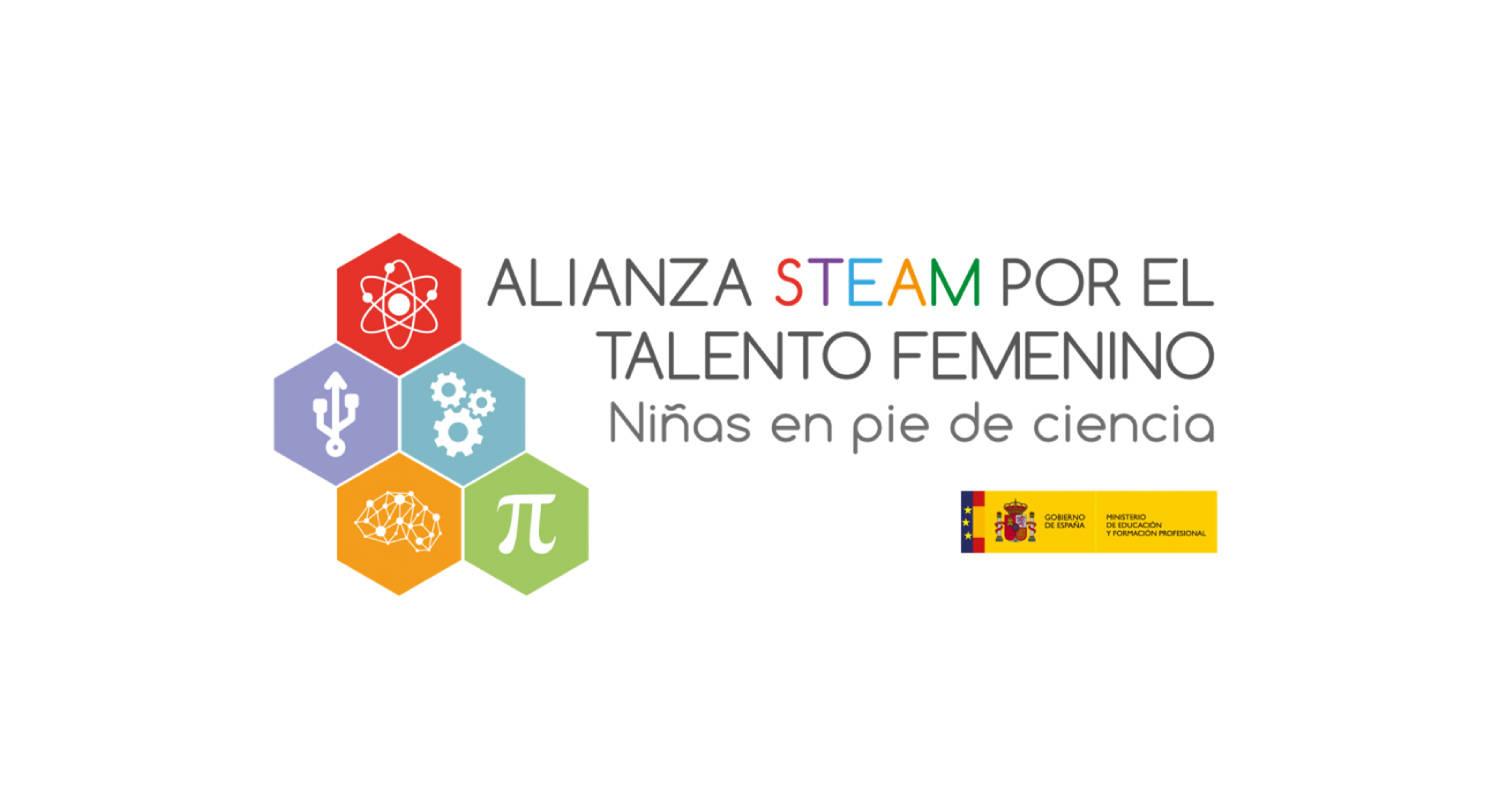 Logo alianza STEAM por el talento femenino