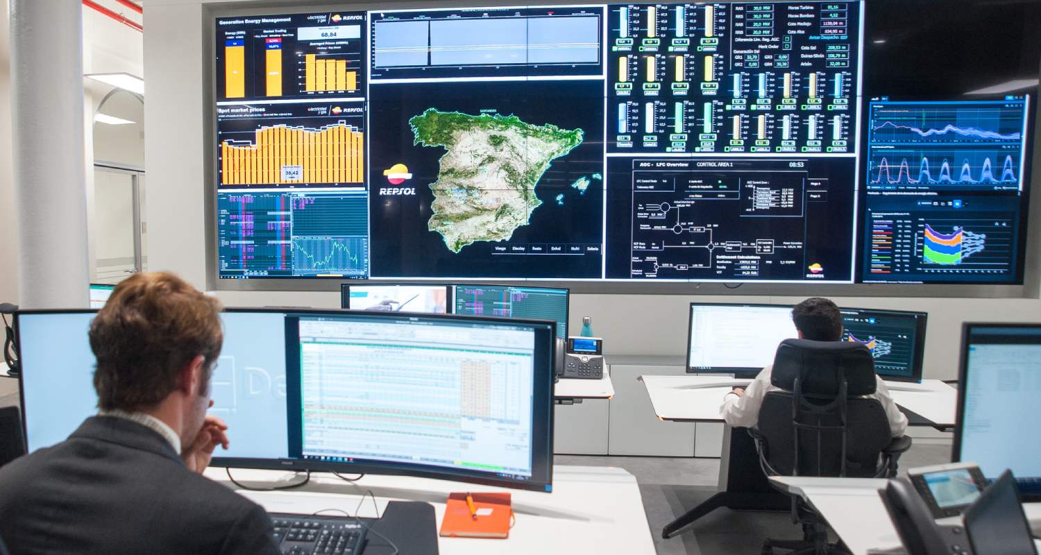 Repsol employee at a control desk