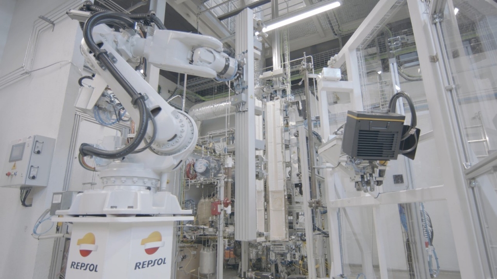 Machine with transparent plastic