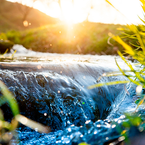 Una cascada de agua natural