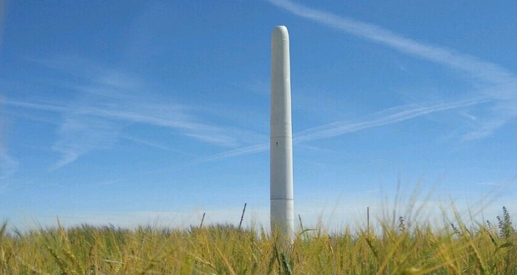 Un aerogenerador sin aspas