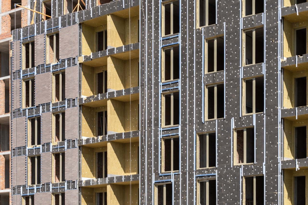 facade of half-built building