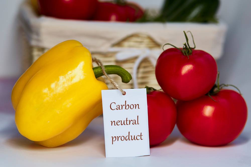 alimentación sostenible: productos neutros en carbono