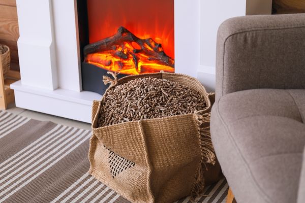 bolsa de pellet para obtener energía térmica