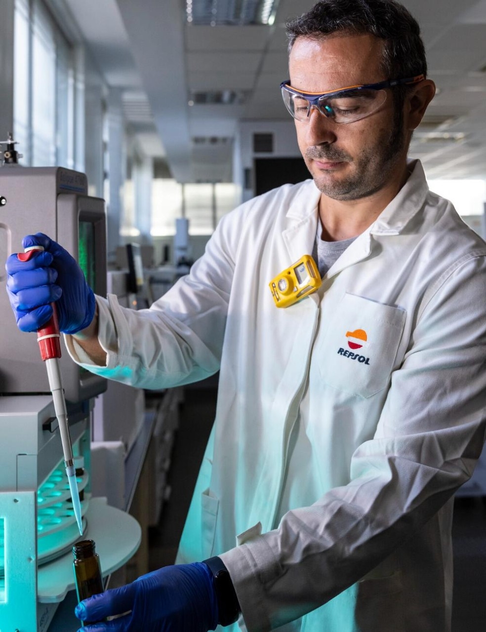 Scientist with a test tube
