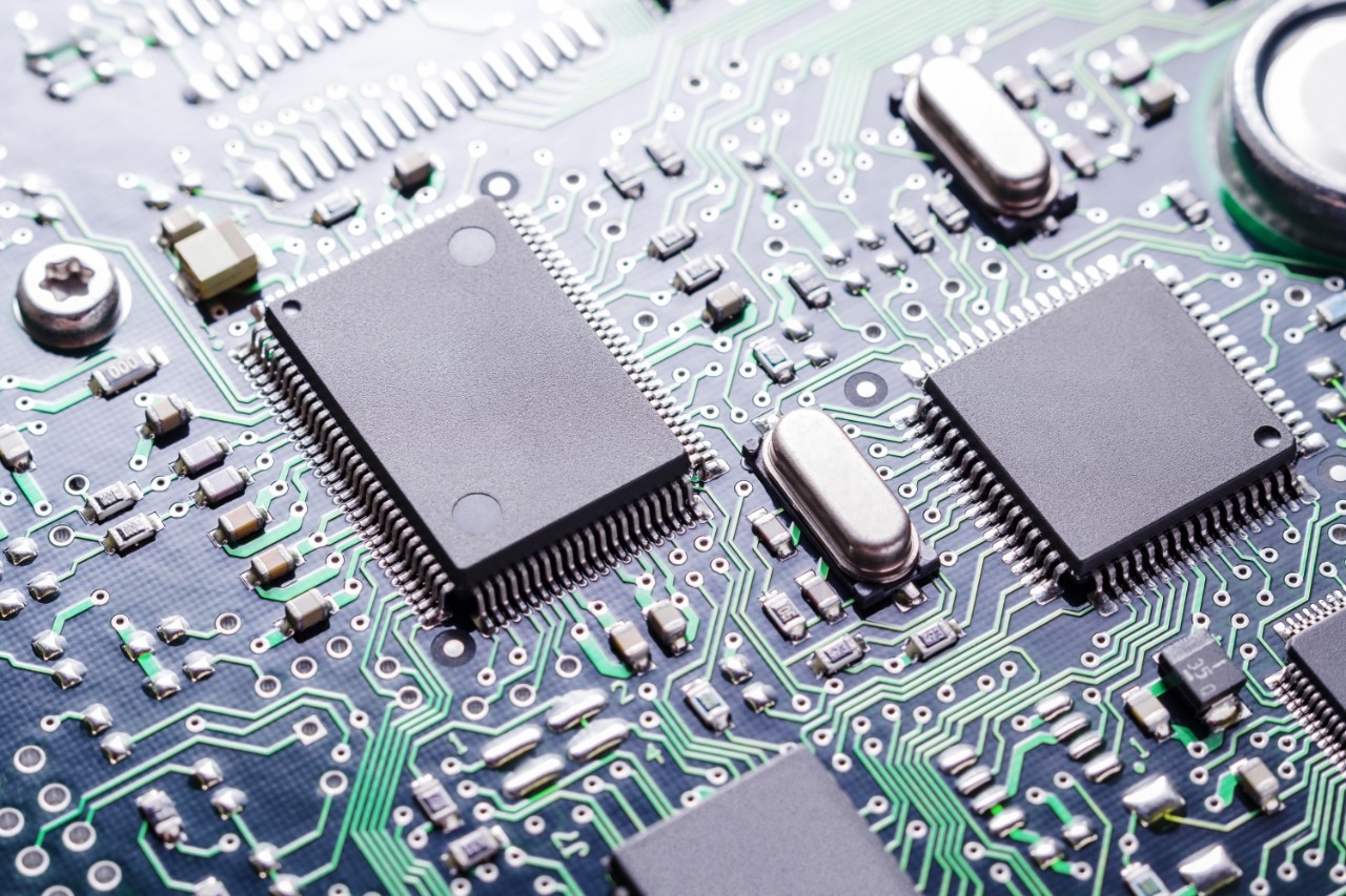 motherboard with graphene microchips