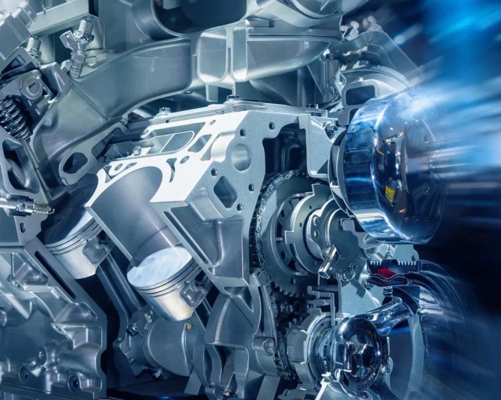 Infographic with engine valves