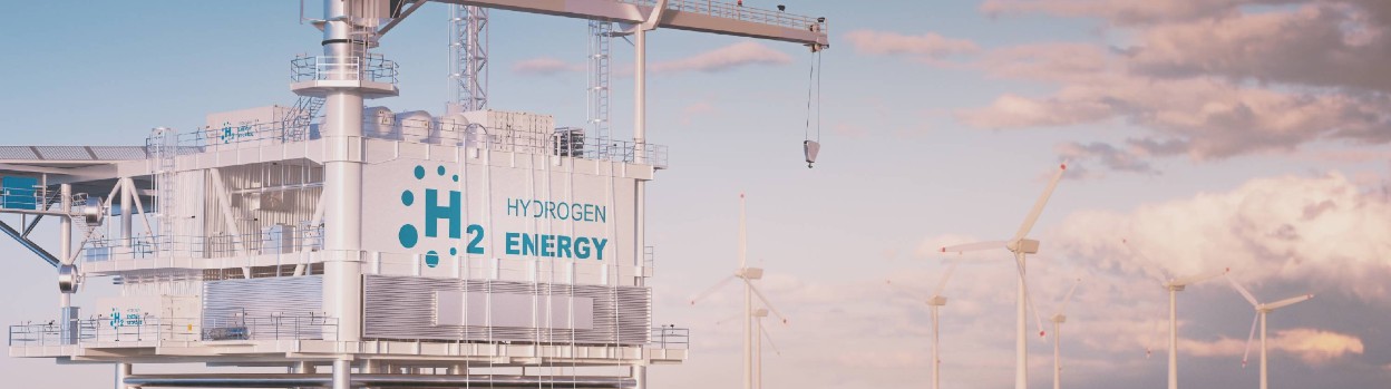 Central de hidrógeno y energía eólica
