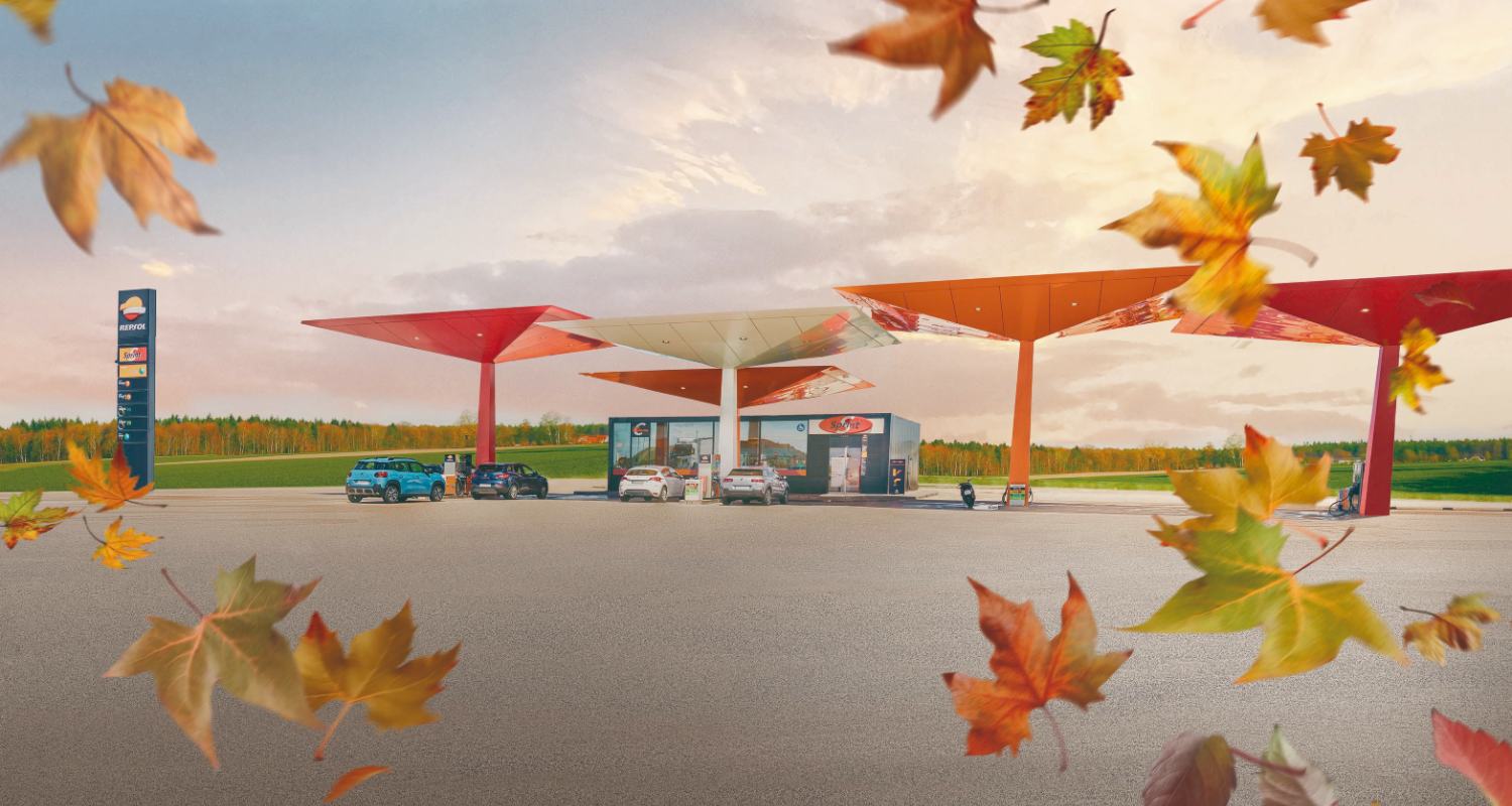 Illustration of a Repsol service station
