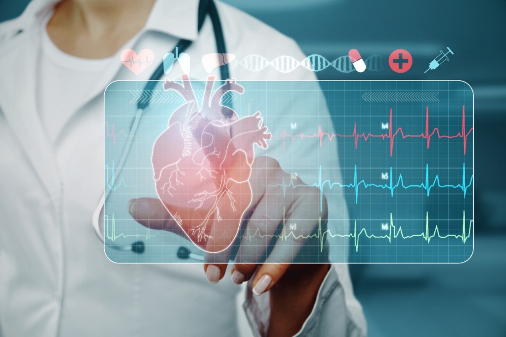 Médico usando inteligencia artificial 