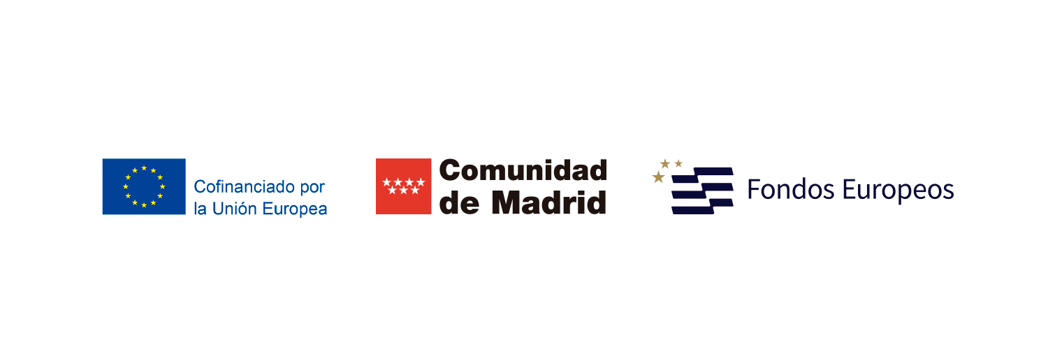 Logos of the entities that finance the Madrid Vuela project
