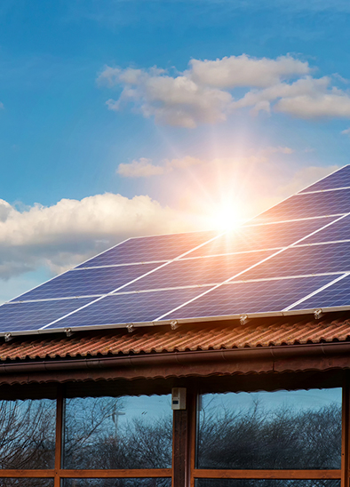 placas solares en un tejado