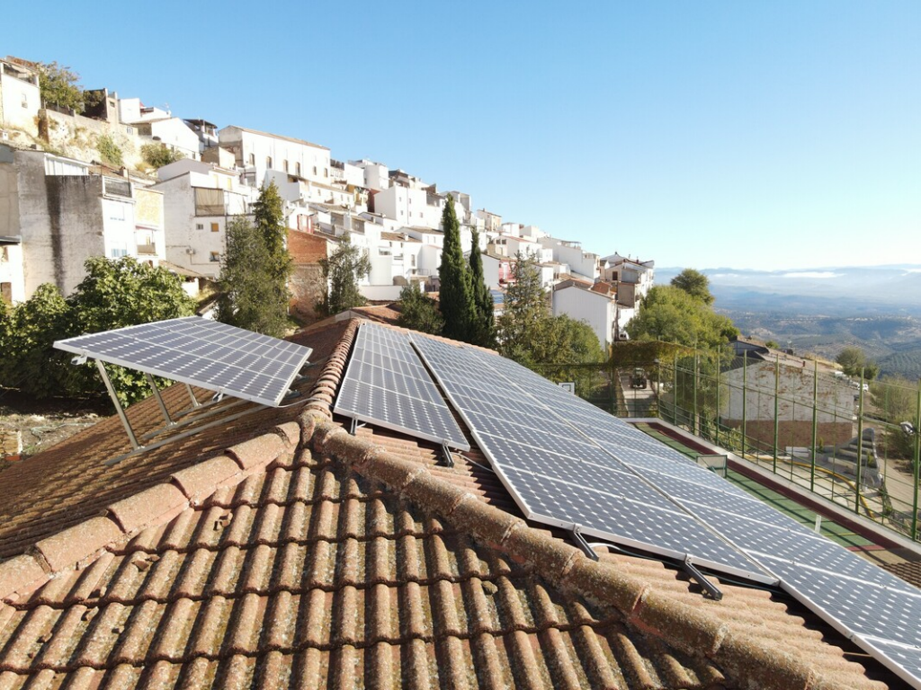 Solar panels on a house