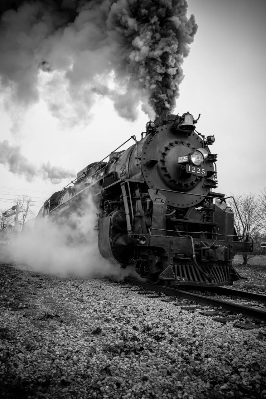 una locomotra de vapor, símbolo de la primera revolución industrial