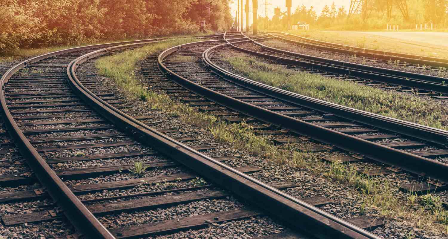 Vista de unas vías de tren