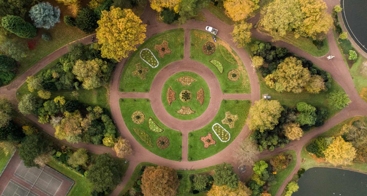 Circular-shaped park