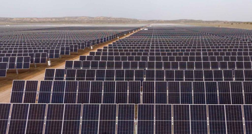 Vista de una instalación de placas solares