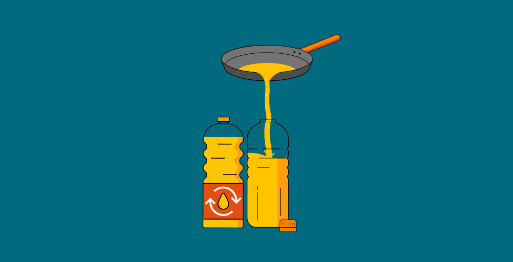 Ilustración aceite de cocina usado