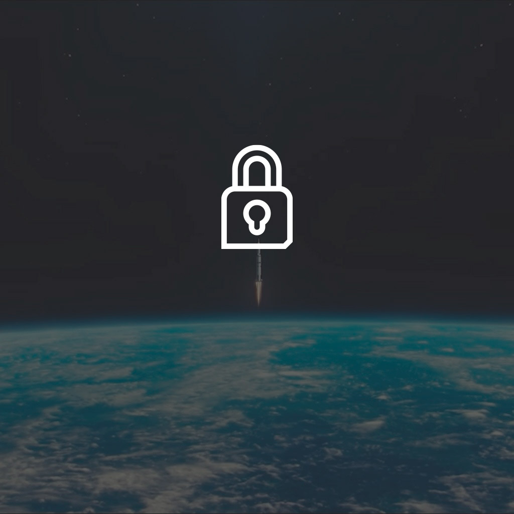 Cohete en el espacio con la Tierra de fondo