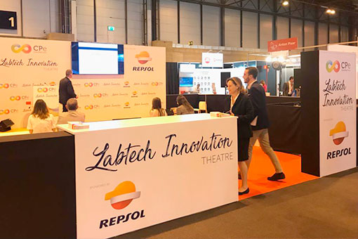 Repsol&rsquo;s stand at the ChemPlast fair