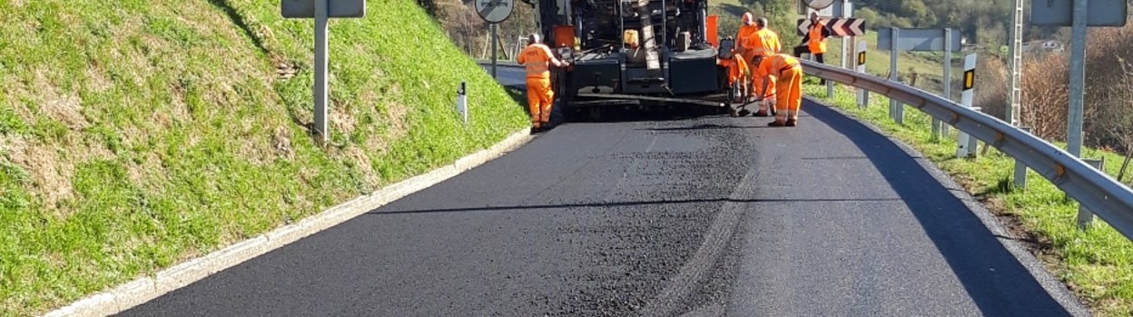 Trabajos en una carretera