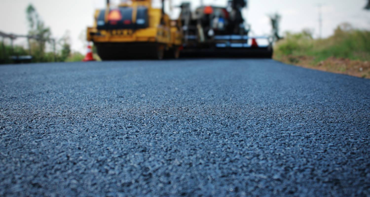 Detailed view of a road pavement