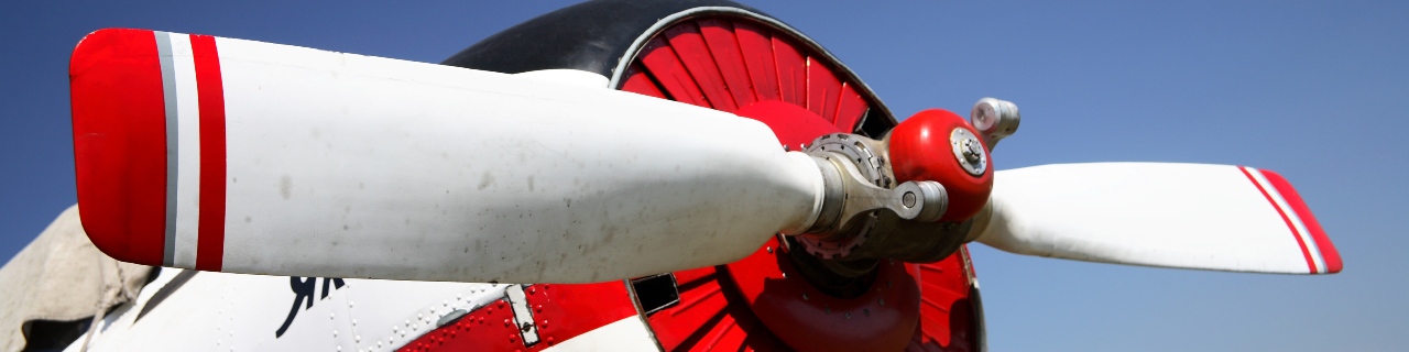 Detalle hélices de un avión