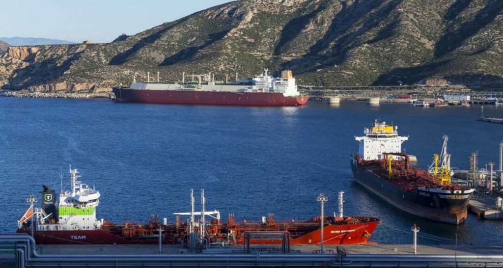 Tankers at a dock