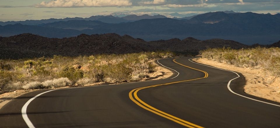 PMB 45/80 75F high-performance modified bitumen. A winding road
