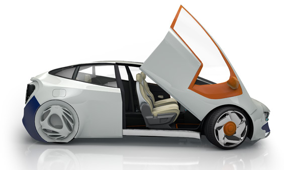 White car design