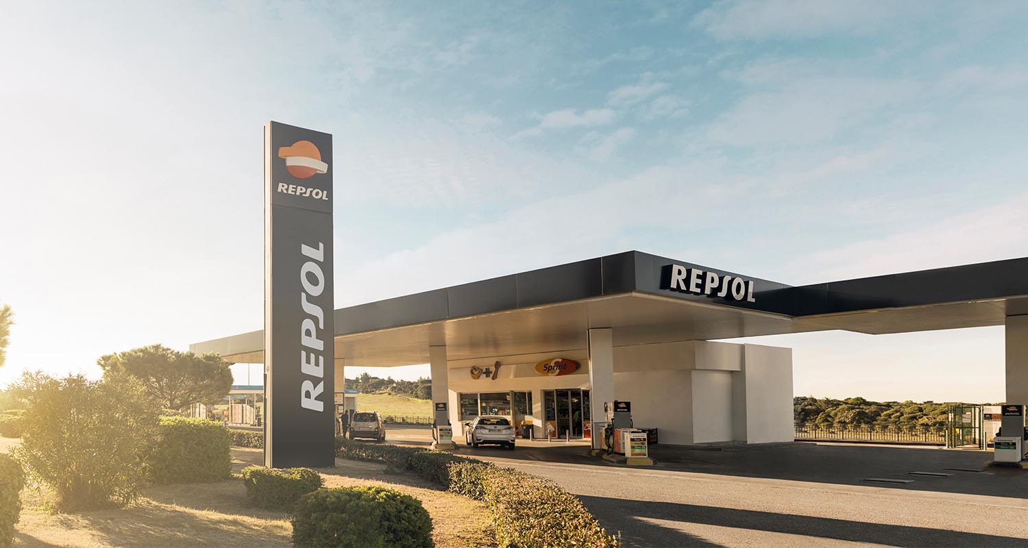 Sign with Repsol logo
