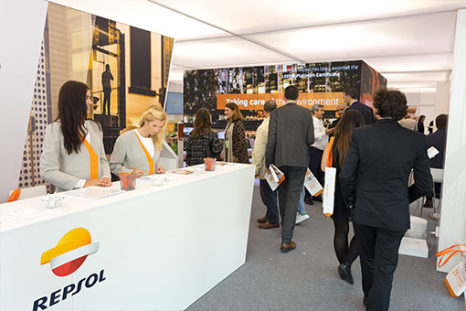 Repsol&rsquo;s stand at the K 2019 event