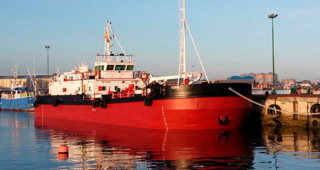 Barge at a dock