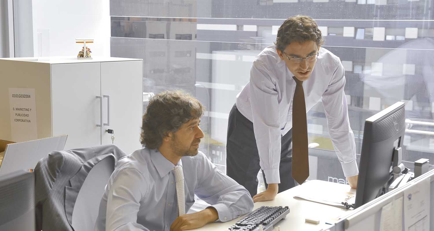 Analysts in an office
