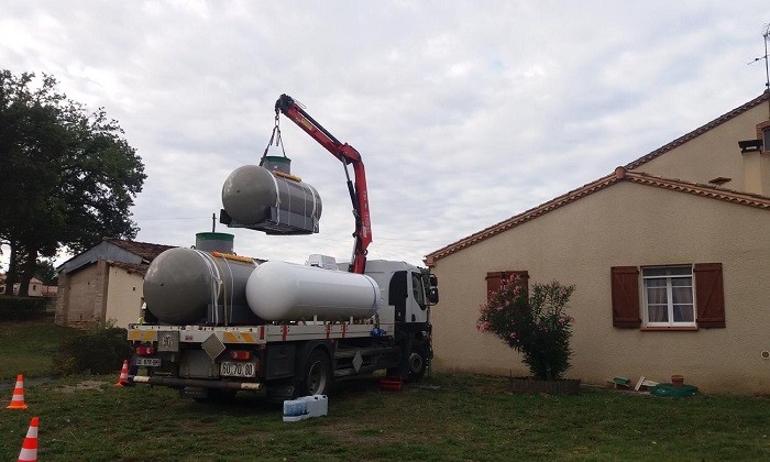 Installation of an LPG tank