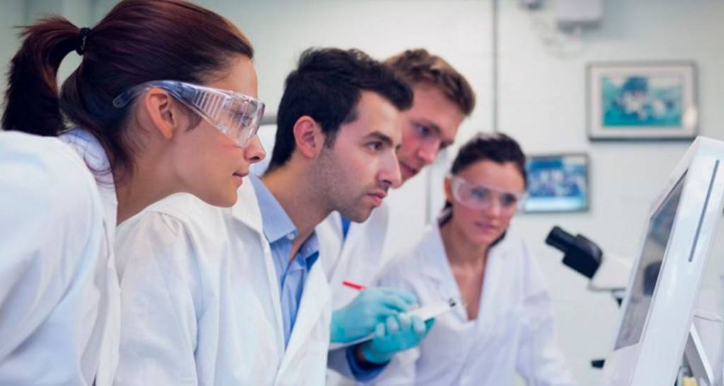 Researchers in a laboratory