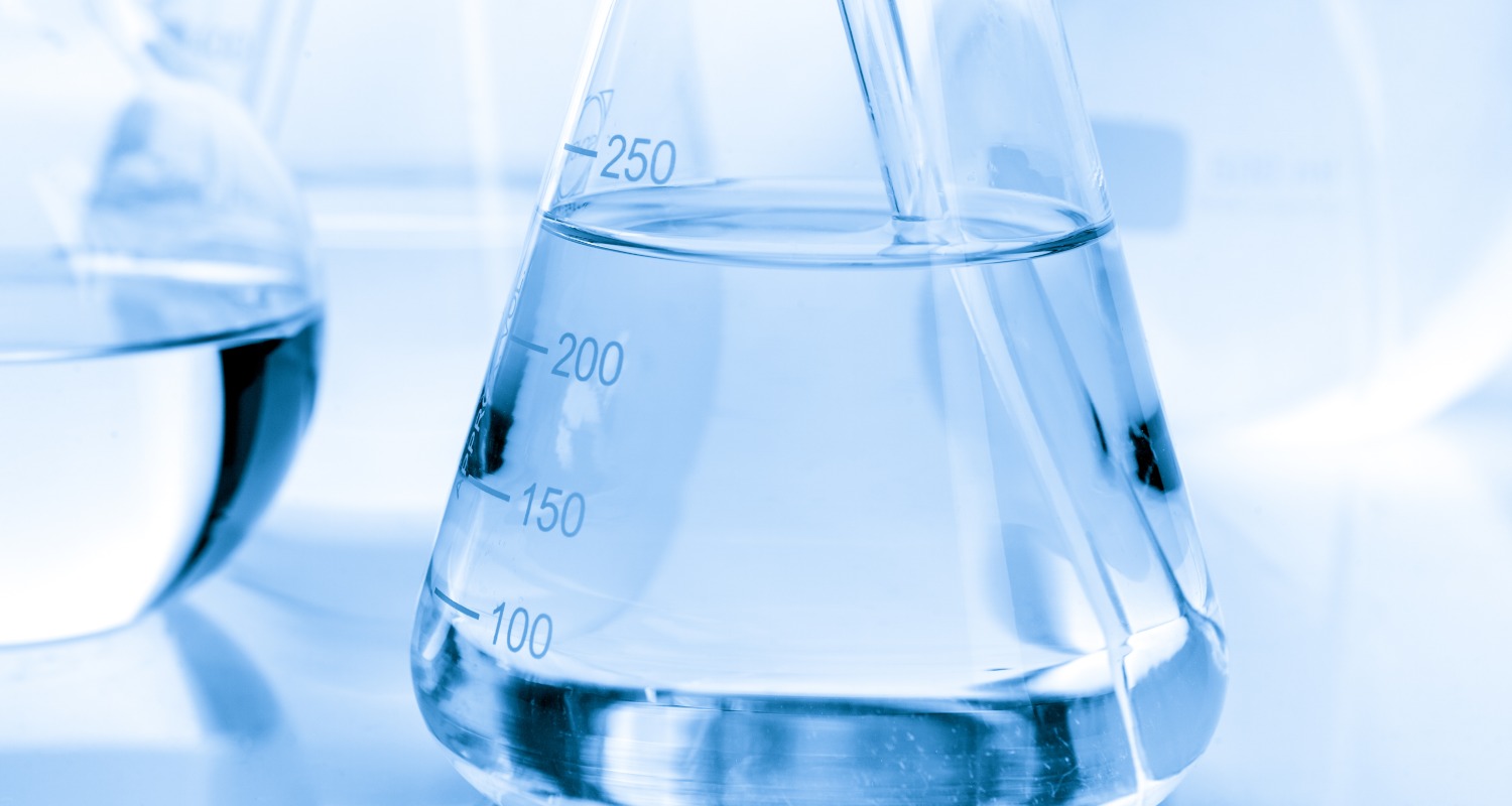 A flask with liquid