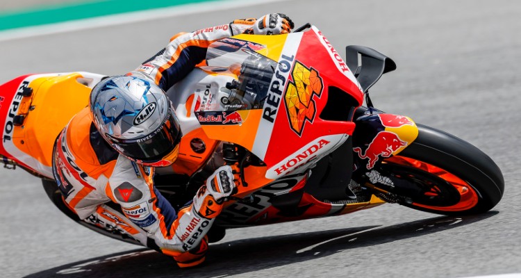 Marc Marquez riding his Repsol Honda Team MotoGP 